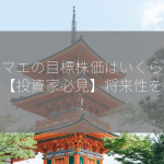 マルマエの目標株価はいくらですか？【投資家必見】将来性を探る！